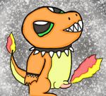  bracelet charmander collar cum erection feral fire fire_cum flamethrower green_eyes grin humor jewelry looking_up male nintendo penis pok&#233;mon pok&eacute;mon ranged_weapon smile solo spiked_bracelet spikes standing teeth unknown_artist video_games weapon what 