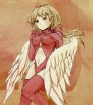  alma_beoulve angel_wings blonde_hair bodysuit boots braid breasts cleavage cosplay final_fantasy final_fantasy_tactics gloves leotard long_hair lowres medium_breasts ray090611 red_leotard solo thigh_boots thighhighs ultima_(fft) ultima_(fft)_(cosplay) wings 
