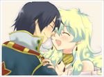  1girl bare_shoulders couple hazuki_(pacco) hetero nia_teppelin simon smile tengen_toppa_gurren_lagann 