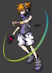  artist_request headphones male_focus paint sakuraba_neku solo spray_paint subarashiki_kono_sekai 