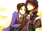  1girl black_hair brown_hair constance_magee headband majutsushi_orphen orphen sakuta_(tomohirou) 