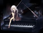  copyright_request dhiea eyepatch flower grand_piano instrument long_hair piano sitting solo white_hair yellow_eyes 