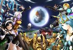  6+girls aqua_eyes arm_cannon armlet armor ashe_(league_of_legends) ass bare_shoulders bent_over black_hair black_legwear blade blitzcrank blonde_hair blue_hair blush boots breasts brown_hair cape cigar cleavage closed_eyes cloud ezreal fedora fingerless_gloves french_maid_nidalee frostblade_irelia full_moon garter_straps gauntlets gloves green_eyes hair_ornament hat highres hooves horn irelia jewelry kicking league_of_legends lee_sin long_hair mafia_miss_fortune maid maid_headdress makishima_rin medium_breasts moon multiple_boys multiple_girls muscle necklace nidalee open_mouth pants pointy_ears ponytail purple_skin rainbow red_eyes red_hair robot sarah_fortune scarf short_hair silver_hair singed skin_tight smile smoking soraka staff sunglasses talon_(league_of_legends) teemo thighhighs thumbs_up tristana visor weapon white_hair wrist_cuffs yellow_eyes yordle 