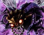  atlus beelzebub_(megami_tensei) demon edobox epic fangs insect no_humans shin_megami_tensei skull solo staff wings 
