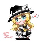  artist_name bad_id bad_twitter_id blonde_hair blue_eyes blush braid dated hat kirisame_marisa long_hair lowres note open_mouth rebecca_(keinelove) ribbon smile solo touhou 