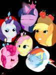  blonde_hair blue_eyes equine eyes_closed female fluttershy_(mlp) friendship_is_magic green_eyes group hair horn horse magic mammal mr.smile multi-colored_hair my_little_pony open_mouth pink_hair pinkie_pie(mlp) pinkie_pie_(mlp) pony rainbow_dash_(mlp) rainbow_hair rarity_(mlp) twilight_sparkle_(mlp) two_tone_hair unicorn 