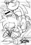  aku_tojyo amy_rose cum cum_in_pussy deep_penetration doggystyle furry moaning monochrome orgasm sega sex sonic sonic_the_hedgehog tojyo x-ray 