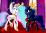  2013 blush camera crown cute dragk equine female friendship_is_magic hair horn my_little_pony princess_celestia_(mlp) princess_luna_(mlp) smile winged_unicorn wings 