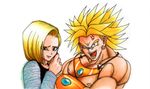  android_18 broly dragon_ball dragonball dragonball_z super_saiyan yokisaga 