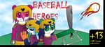  ball baseball_(ball) bat comic cute dogberman female fire games invalid_tag panda park smiley sport 