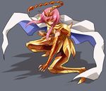  arai_nobu armor cape long_hair mask pink_hair saint_seiya saint_seiya_omega scorpio_sonia simple_background solo spoilers 