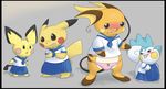  airenu blush bulge girly male mouse nintendo pachirisu pichu pikachu pok&eacute;mon raichu rodent schoolgirl squirrel video_games 