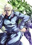  enrico_pucci jojo_no_kimyou_na_bouken made_in_heaven_(stand) male_focus manly ponytail sagattoru stone_ocean white_hair 