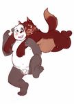  balls bear canine chubby cute duo flaccid fur gazpacho gazpacho_(artist) happy male mammal nude overweight panda penis wolf 