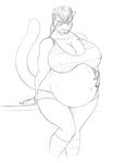  big_breasts blackfox85 bracelet breasts chubby feline female huge_breasts jewelry kitty_vanilji lion looking_at_viewer mammal pose pregnant socks solo spectacles voluptuous wide_hips 