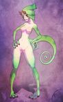  af breasts chameleon claws corruption_of_champions female hands_on_hips horn lizard nipples pussy reptile scalie yellow_eyes 