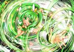  boots bow colored_eyelashes cure_march green green_eyes green_hair long_hair magical_girl midorikawa_nao ponytail precure smile_precure! solo tiara tri_tails wind wrist_cuffs yamasan_(hachiman) 