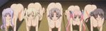  5girls all_fours black_hair blonde_hair blue_eyes breasts endou_makiko erect_nipples female hanging_breasts hoshino_kotori huge_breasts kamishima_aina large_breasts long_hair multiple_girls nipples nude open_mouth pink_hair presenting purple_eyes purple_hair shimizu_misako short_hair small_breasts stitched take_your_pick tan tanline tsugou_no_yoi_sex_friend? twintails yanagi_ryouko yellow_eyes 