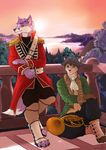  canine colonial detailed_background duo feline fox french_horn fur instrument invalid_background male mammal military_uniform officer purple_fox purple_fur revolutionary shalinka tonkanies war 