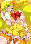  after_sex blonde_hair blue_eyes blush bow breasts censored cum cum_in_pussy cumdrip empty_eyes hairband large_breasts long_hair magical_girl mikagami_sou miracle_peace nipples precure pussy smile_precure! solo tears torn_clothes trembling very_long_hair wrist_cuffs 