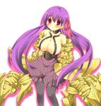  breasts claws fate/extra fate/extra_ccc fate_(series) hair_ribbon huge_breasts long_hair minami_(kiminitokimeki) pantyhose passion_lip purple_hair red_eyes ribbon solo very_long_hair 