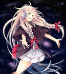  akiyoshi_(tama-pete) bow braid earmuffs ia_(vocaloid) long_hair outstretched_arms solo space very_long_hair vocaloid 