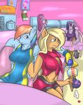  absurd_res anthro anthrofied applejack_(mlp) equine female friendship_is_magic group hi_res horn horse ice_cream inside mammal my_little_pony pegasus pinkamena_(mlp) pinkie_pie_(mlp) pony rainbow_dash_(mlp) rei-moonveil renee-moonveil twilight_sparkle_(mlp) unicorn wings 