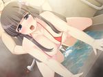  1girl atelier_g/h bath breasts cum cum_in_pussy cum_inside gakuen_ntr gakuen_ntr_boku_no_shiranui_kanojo_no_kao large_breasts mizuo_hina nipples solo_focus 