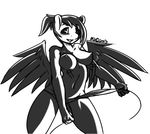  avante92 black_and_white blush breasts equine female friendship_is_magic horse looking_at_viewer mammal monochrome my_little_pony nipples open_mouth pegasus pony wings 