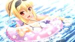  blonde_hair goggles ogata red_eyes swimsuit water 