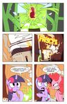  angry bag comic dialog english_text equine explosion female feral fire friendship_is_magic glass hair horn horse karzahnii liquid mammal multi-colored_hair my_little_pony paper pinkie_pie_(mlp) pony text tube twilight_sparkle_(mlp) unicorn 