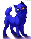  blue_fur canine damascus eye_patch eyewear falvie fur male mammal orange_eyes plain_background solo white_background wolf 