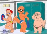  alvin_seville bluepaw bluepawpanda bulge chipmunk chubby clothed clothing cub eyewear fluffy_tail food glasses half-dressed locker_room lockers male mammal rodent simon_seville theodore_seville topless towel underwear young 