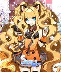  animal_ears bad_id bad_pixiv_id blonde_hair blue_eyes cat_ears headset long_hair roh_nam_kyung seeu skirt solo star thighhighs vocaloid zettai_ryouiki 