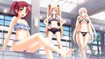  3girls bikini game_cg kikouyoku_senki_gin_no_toki_no_corona matsuryuu swimsuit tagme_(character) 