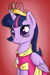  clothing equine fearingfun female feral friendship_is_magic hair horn horse looking_at_viewer mammal my_little_pony pony purple_eyes smile solo tiara twilight_sparkle_(mlp) two_tone_hair winged_unicorn wings 