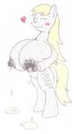  anthro anthrofied archdamian areola big_breasts big_nipples blonde_hair blush breasts derpy_hooves_(mlp) equine erect_nipples eyes_closed female friendship_is_magic grey_nipples hair horse huge_breasts hyper hyper_breasts lactating long_hair mammal milk my_little_pony nipples nude pony smile solo 