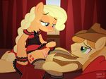  applejack_(mlp) blonde_hair blush braeburn_(mlp) clothing cowgirl_position cum cum_in_pussy cum_inside cutie_mark edit equine female feral friendship_is_magic fruit green_eyes hair hooves horse incest long_hair male mammal my_little_pony mysterious_mew on_top orange_hair penetration pony pussy pussy_juice sex smile straddling straight syoee_b vaginal vaginal_penetration 