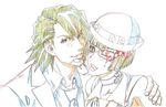  1girl bowler_hat color_trace facial_hair facial_mark glasses hat kaburagi_t_kotetsu kriem lunarclinic one_eye_closed stubble tiger_&amp;_bunny 