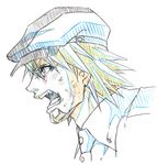  cabbie_hat color_trace facial_hair hat kaburagi_t_kotetsu lunarclinic male_focus solo stubble tiger_&amp;_bunny 