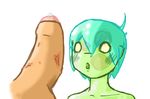  cute disembodied_penis erection flynnmerk hair human humanoid_penis male mammal not_furry nude penis plain_background slime uncut white_background young 