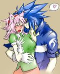  amy_rose antiiheld blush breasts classic_amy clothed clothing eyes_closed female hedgehog human humanized male mammal molestation open_mouth sega sonic_(series) sonic_generations sonic_the_hedgehog 