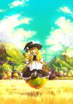  adjusting_clothes adjusting_hat apron bad_id bad_pixiv_id ball beachball biiji blonde_hair bow braid dress floating hair_bow hands_on_headwear hat kirisame_marisa long_hair mountain revision side_braid sitting solo star touhou waist_apron witch_hat wrist_cuffs yellow_eyes 