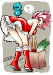  amy_rose animal_ears antiiheld avian bird blush bread clothed clothing dress duo female food green_eyes human humanized mammal one_eye_closed panties sega solo sonic_(series) underwear upskirt 