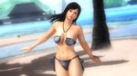  1girl 3d beach breasts dead_or_alive dead_or_alive_5 highres kokoro_(doa) large_breasts ocean official_art palm_tree smile solo swimsuit tecmo tree wallpaper 