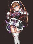  biosuit blush gloves living_clothes long_hair maid tentacle thighs 