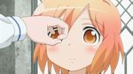  animated animated_gif blush kotoura-san kotoura_haruka lowres orange_eyes orange_hair 