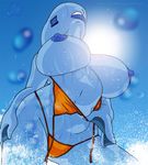  big_breasts breasts cetacean female huge_breasts jessica_anner lens_flare macro mammal marine presenting presenting_breasts sky solo sperm_whale sun undressing water wendy wet 