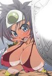  bikini_top breasts covered_nipples dragon_quest dragon_quest_iii kunifuto large_breasts roto shield solo sword weapon 