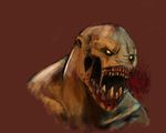  blood creepy dota dota_2 english_text glowing glowing_eyes invalid_tag lifestealer monster n'aix_the_lifestealer nightmare_fuel nolo open_mouth plain_background red_background red_eyes solo teeth text undead video_games zombie 